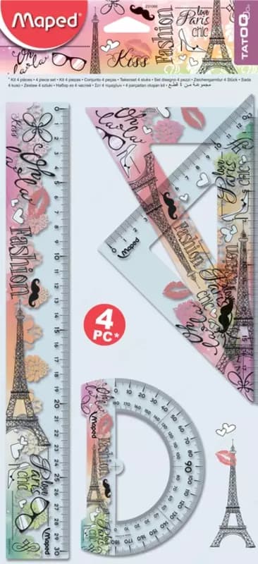Набор линеек Maped Tatoo, 4 вида — 2