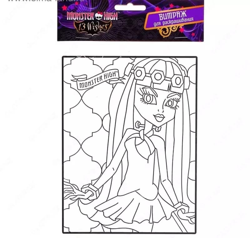 Витражная картина Centrum Monster High, 17х13 см, подвесная упаковка — 1