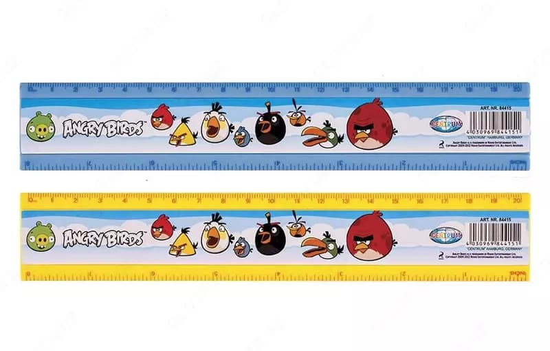 Линейка Centrum Angry Birds, 20 см / ПВХ упаковка — 1