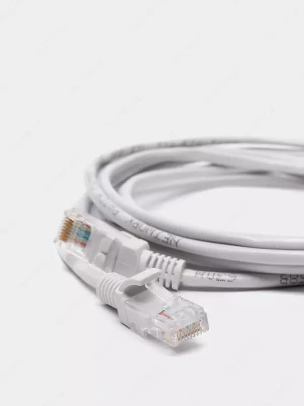 Сетевой кабель CAT-6 LAN до 10Гбит/сек, UTP для интернета, патч-корд RJ45, компьютерный — 1