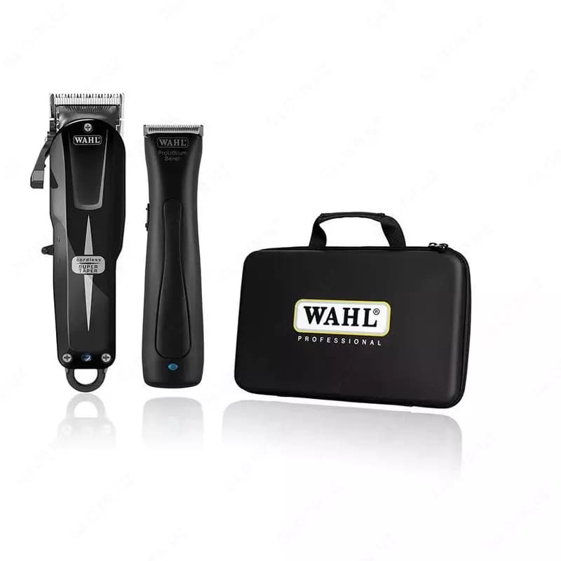 Набор машинок в кейсе Wahl Cordless Combo Super Taper Cordless Black + Beret Stealth 08592-017H — 1