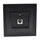 Телефонная розетка RJ11 ( одноместная) ”Dusel” Rich, 6А, IP44 (Black)