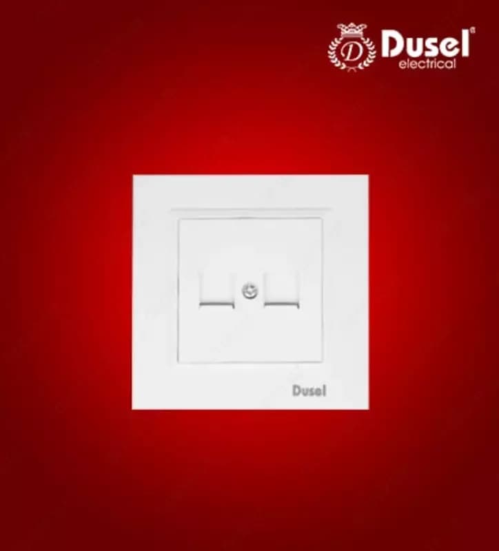 Розетка для интернета (2хRJ45) ”Dusel” Rich, IP44 (Белая) — 1