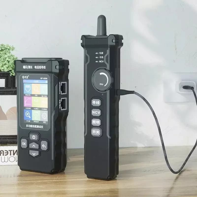 NF-8506 цифровой тестер сетевого кабеля с ЖК-дисплеем NOYAFA, перезаряжаемый сетевой линейный эхолот, Многофункциональный тестер для отслежи... — 2