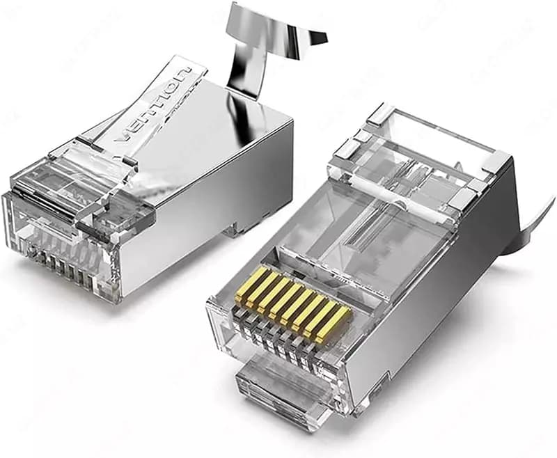 Коннектор RG45 / RJ45 7 категория металлическая Cat7 ( SFTP ) — 1