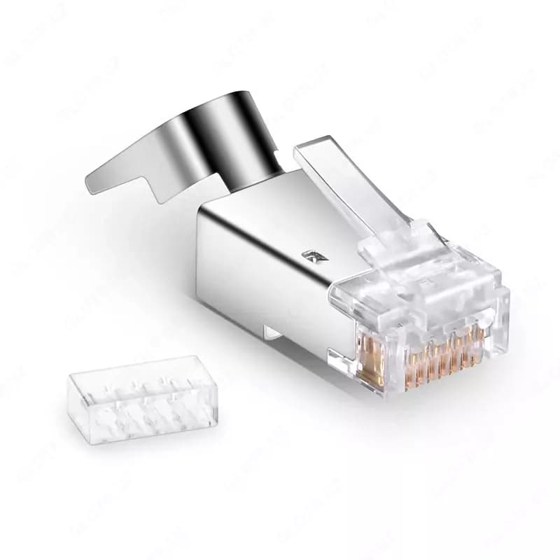 Коннектор RG45 / RJ45 7 категория металлическая Cat7 ( SFTP ) — 3