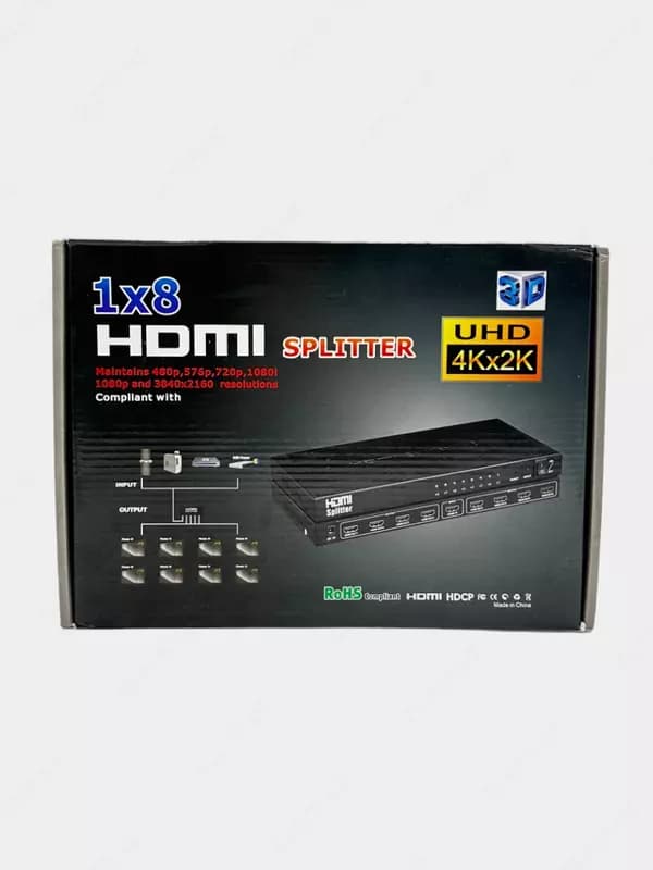 HDMI сплиттер 1x8 — 1
