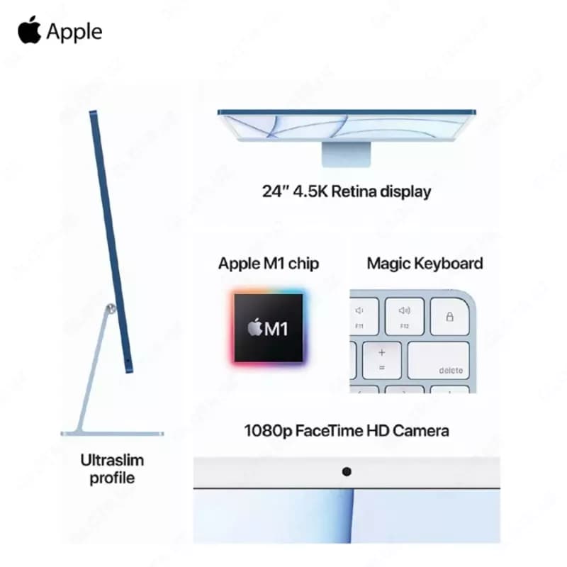 Моноблок Apple iMac 24 | Apple M1 7-Core | 8GB | SSD 256GB | MacOS | Blue — 6