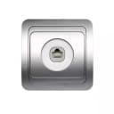 Розетка для интернета RJ45 ( одноместная) ”Dusel” Rich, IP44 (Silver)
