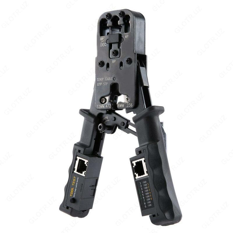 Инструмент HT-022 для обжимки RJ-45 (8P8C) и RJ-12/11 (6P6C), с тестером — 1