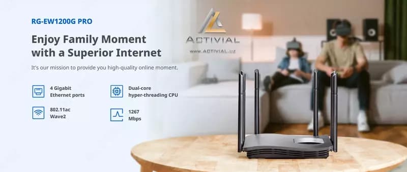 СУПЕР АКЦИЯ 2025! Лучший WiFi роутер 5G Ruijie Reyee EW-1200G Pro по СУПЕРЦЕНЕ! — 2
