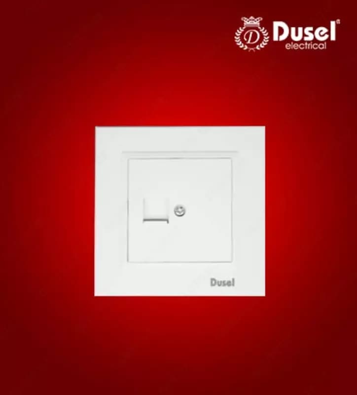 Розетка для интернета RJ45 ( одноместная) ”Dusel” Rich, IP44 (Белая) — 1