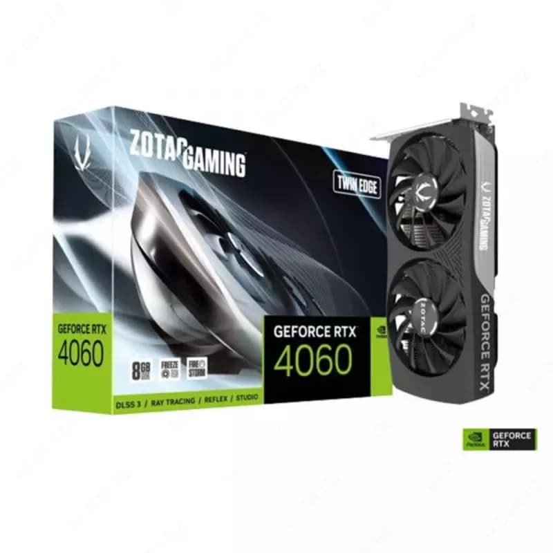 Видеокарта Zotac - 8GB GeForce RTX4060 Twin Edge GDDR6 128bit 3-DP HDMI. — 1