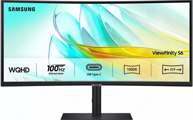 Монитор Samsung | ViewFinity S6 | LS34C650UAMXUE | Curved | 100Hz | 34” — 1