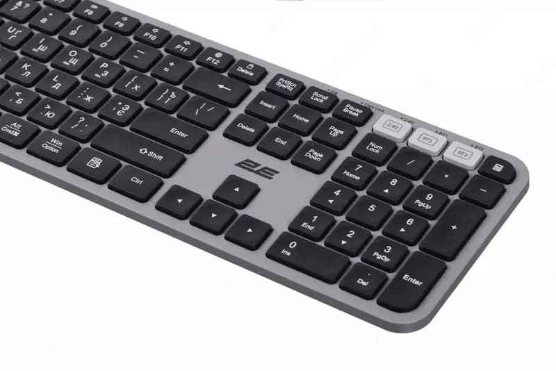 Keyboard 2E KS240 WL BT Gray — 2