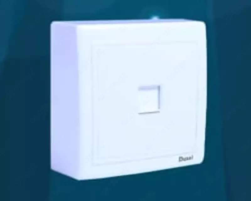 Наружная розетка для интернета RJ45 ( одноместная) ”Dusel” Rich-109, IP20 (Белая) — 1