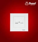 Комбинированная Розетка для интернета и телефона (RJ45/RJ11) ”Dusel” Rich, IP44 (Белая)