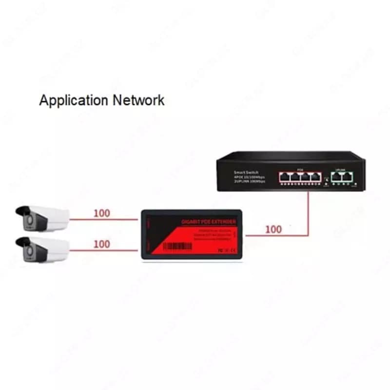 PoE удлинитель 1x2 100М, PoE адаптер, PoE Extender 1x2 100M — 4