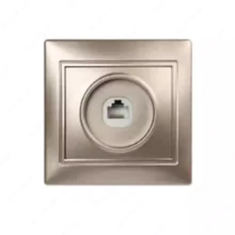Розетка для интернета RJ45 ( одноместная) ”Dusel” Rich, IP44 (Koffee) — 1