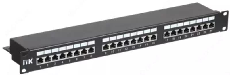 ITK 1U патч-панель кат.5Е STP, 24 порта (Dual), с кабельным органайзером — 1