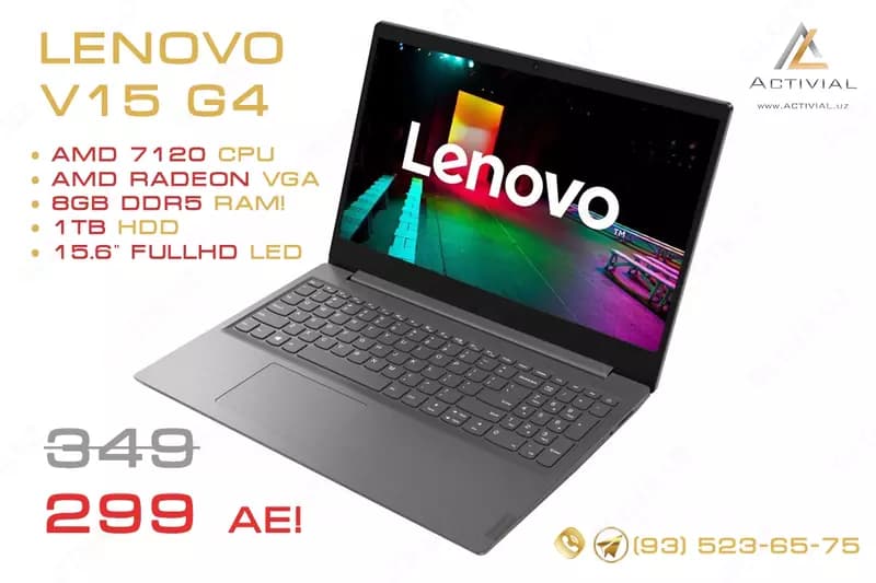 Ноутбук 2023 - Lenovo V15 G4 на базе процессоров AMD 7-поколения — 1