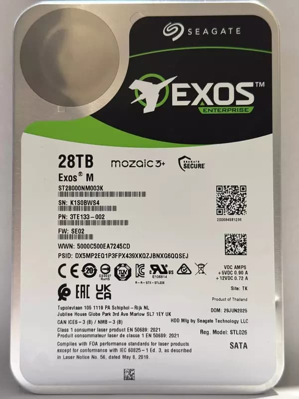 Жесткий диск Seagate 28TB Exos X28 (ST28000NM003K) — 1