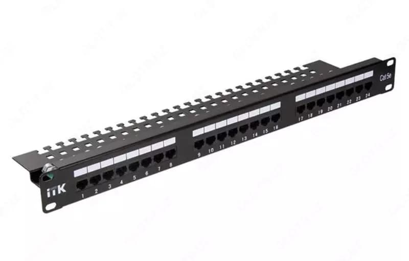 ITK Патч-панель 19” (1U) UTP, 24 порта RJ-45, кат.5e — 1