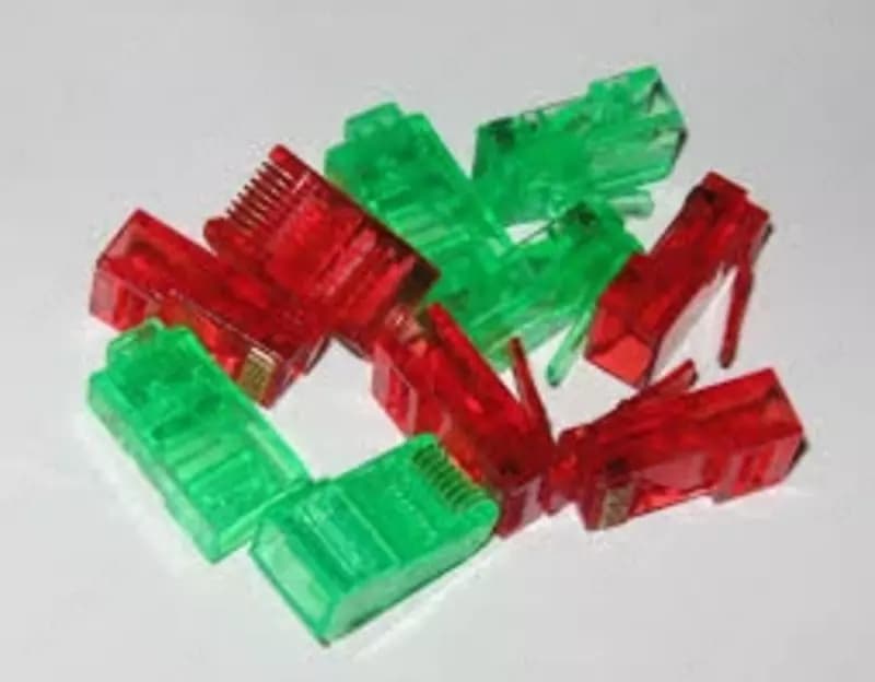 Цветные LAN Коннекторы RJ-45 cat5e — 4