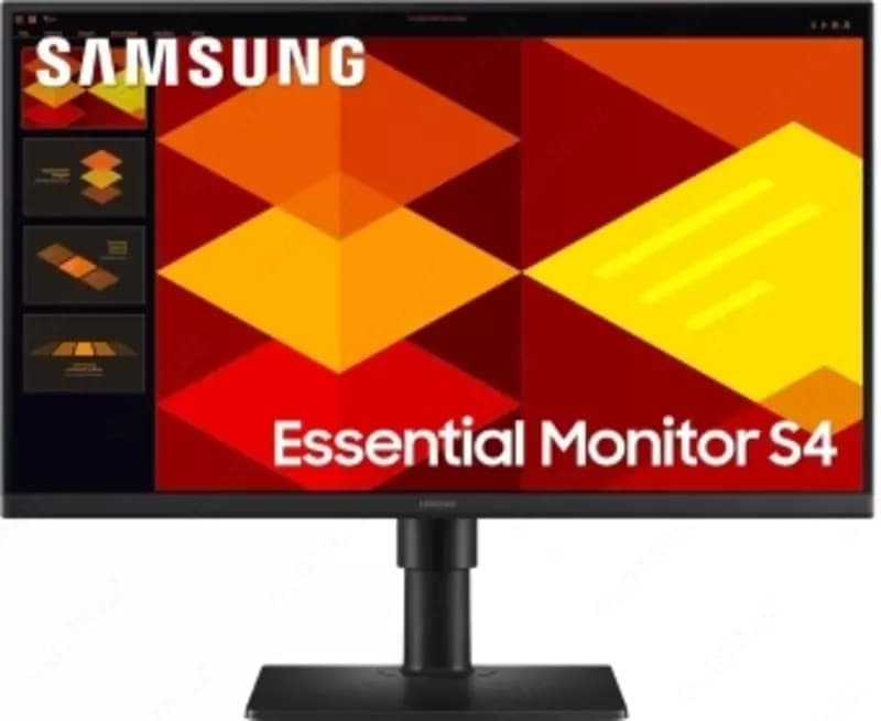 Эргономичный монитор Samsung S4 24” (LS24D400GAIXCI) IPS FHD / 100Hz / USB Hub / Защита зрения / Подставка Full Ergo — 1