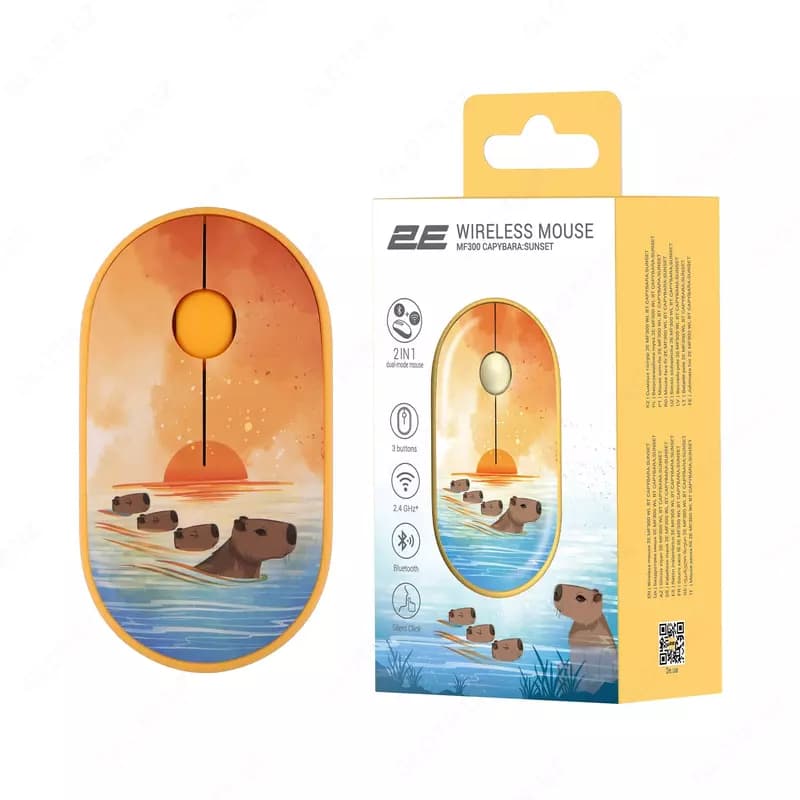 Mouse 2E MF300 Silent WL BT CAPYBARA:SUNSET — 3