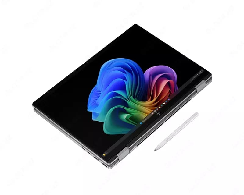 HP OmniBook X Flip NG AI PC x360 | Glacier Silver AI logo - 5MP IR PVCY ST | WARR 1/1/0 EURO — 4