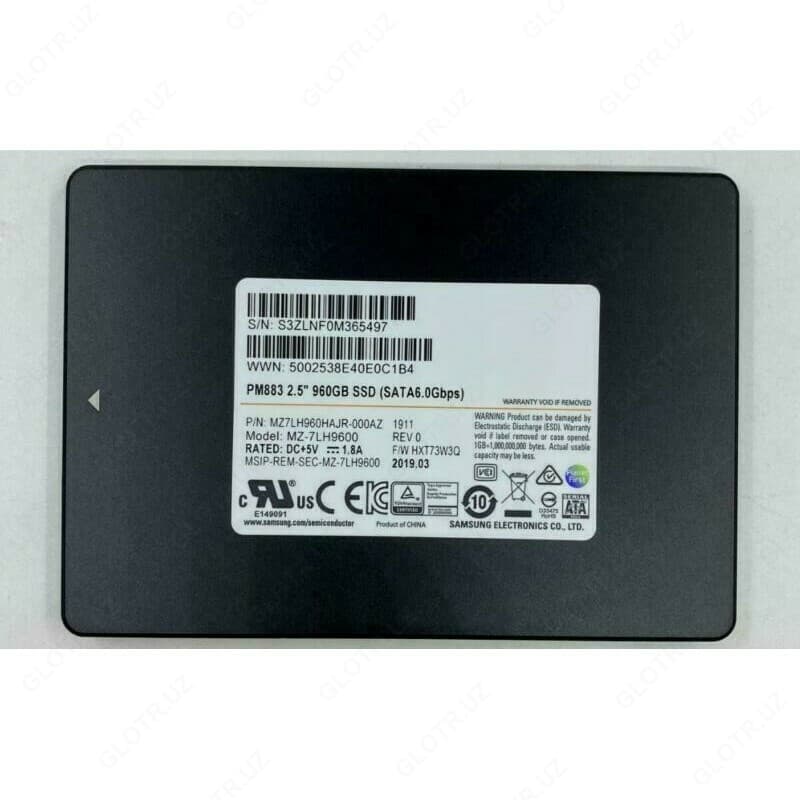 Samsung PM883 2,5” 960GB SSD (SATA 6.0Gbps) — 2