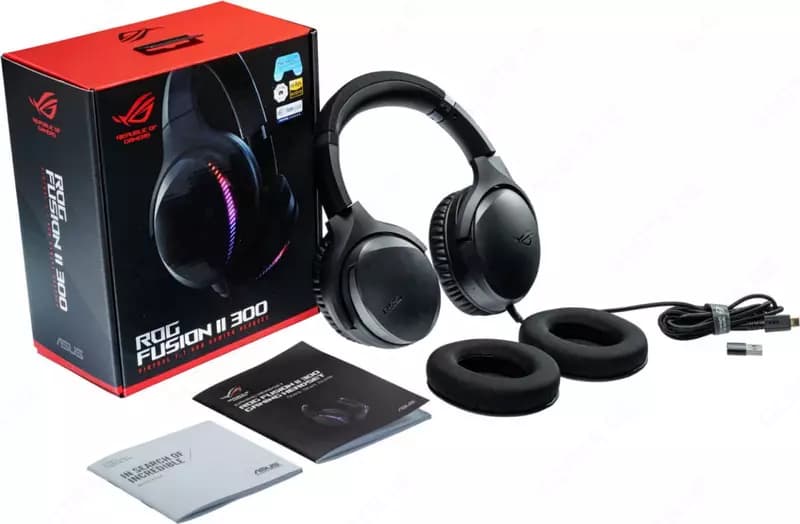 Игровая гарнитура (проводная) ”ASUS” ROG Fusion II 300 (Арт. - 14198) Black — 3