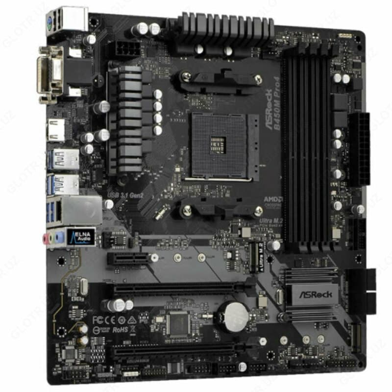 Материнская плата Asrock AMD B450M PRO4 — 3