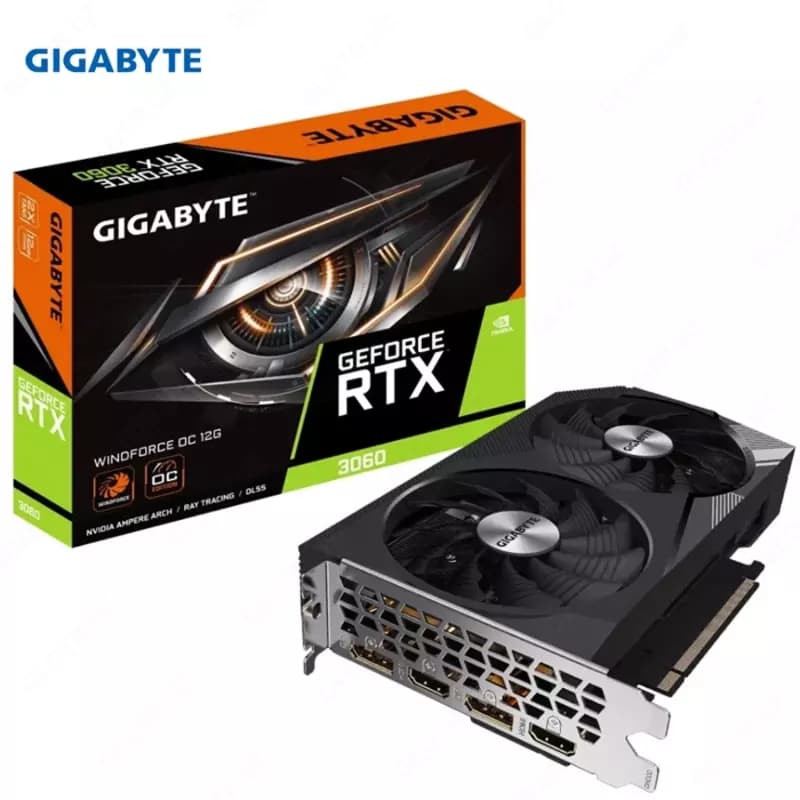 Видеокарта Gigabyte - 12GB GeForce RTX 3060 WINDFORCE OC (GV-N3060WF2-12GD) — 1