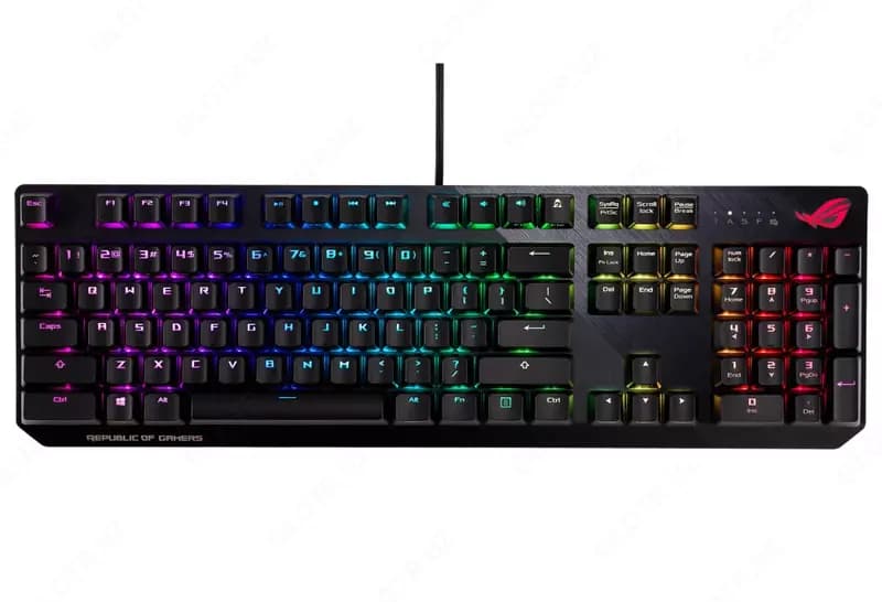 Игровая клавиатура (проводная) ”ASUS” XA05 ROG Strix Scope RX, механическая, RGB, RD/RU (Арт. - 070157) Black — 1