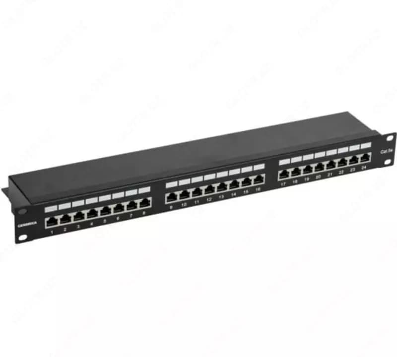 Патч-панель 1U кат. 5Е FTP 24 порта (Krone) GENERICA — 2