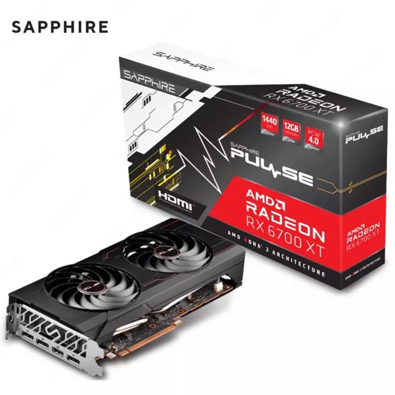 Видеокарта Sapphire - 12GB AMD Radeon RX6700XT Pulse — 1