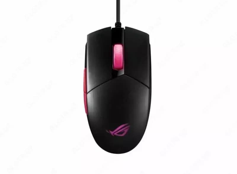 Игровая мышь (проводная) ”ASUS” ROG Strix Impact II Electro Punk, USB, 6200dpi, RGB (Арт. - 080142) Black — 3