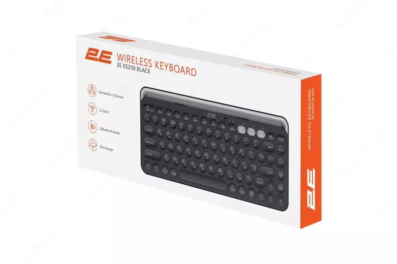 Keyboard 2E KS250 WL BT Black — 3