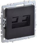 Розетка компьютерная BRITE 2-ая RJ45 кат.6 РК11-2-БрЧ черный IEK