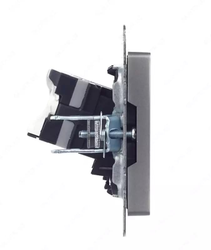 Розетка компьютерная BRITE RJ45 кат.5E РК10- БрС сталь IEK — 2