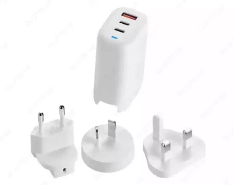 Зарядное устройство ”Acer” GaN 65W, three-port Charger, 2 x typeC and 1 x typeA, EU and UK plug (Арт.- GP.ADT11.011) — 1