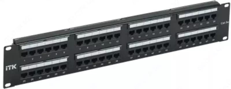 ITK 2U патч-панель кат.5Е UTP, 48 портов (Dual) — 2