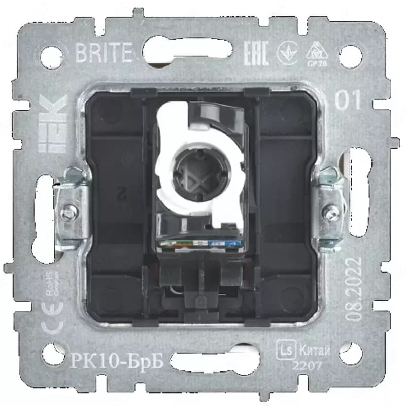 Розетка компьютерная BRITE RJ45 кат.5E РК10-БрБ белый IEK — 2