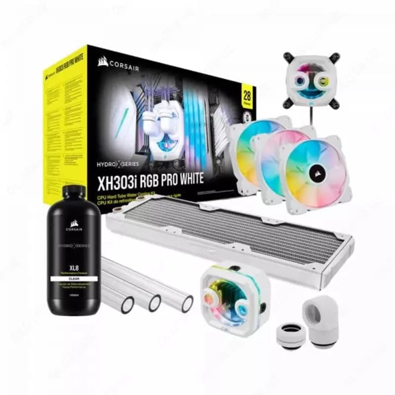 Система жидкостного охлаждения процессора (Custom Cooling) ”Corsair” Hydro X Series XH303i, RGB PRO, White (Арт. - 09176) — 2