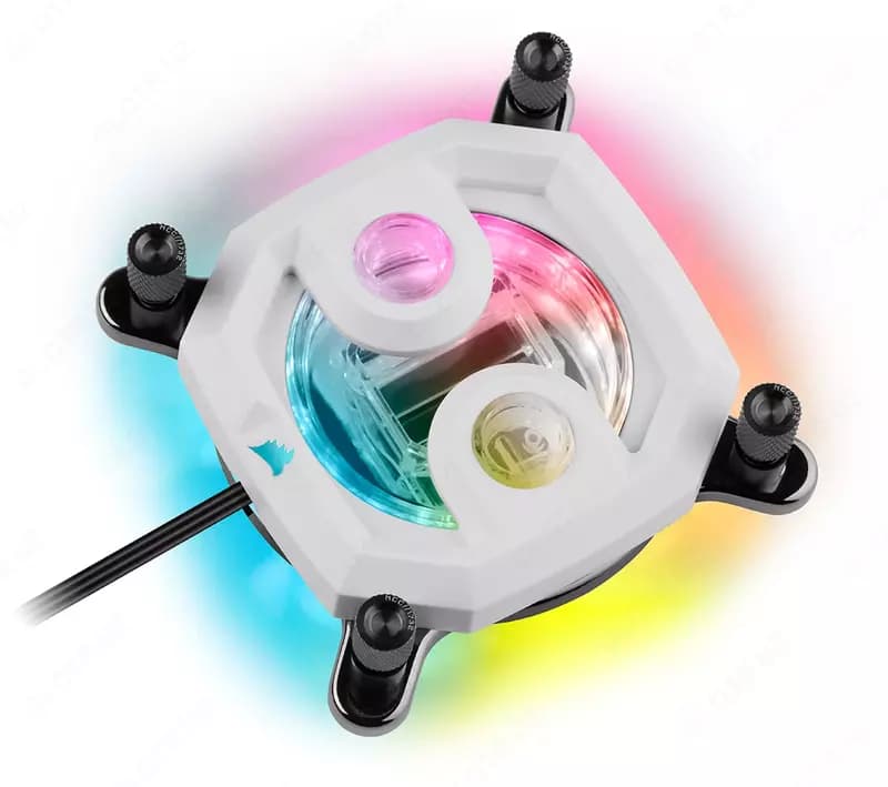 Система жидкостного охлаждения процессора (Custom Cooling) ”Corsair” Hydro X Series XH303i, RGB PRO, White (Арт. - 09176) — 3