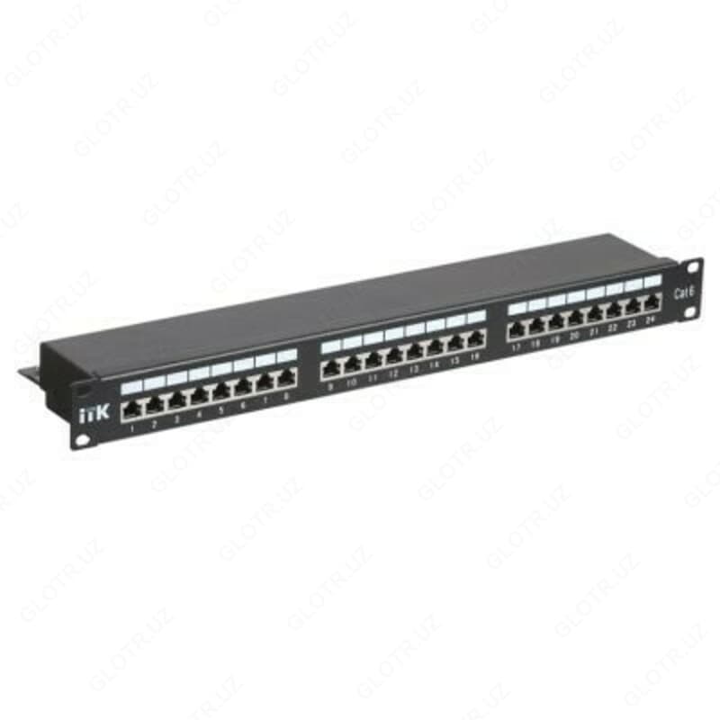 ITK 1U патч-панель кат.6 STP, 24 порта (IDC Dual), с кабельным органайзером — 1