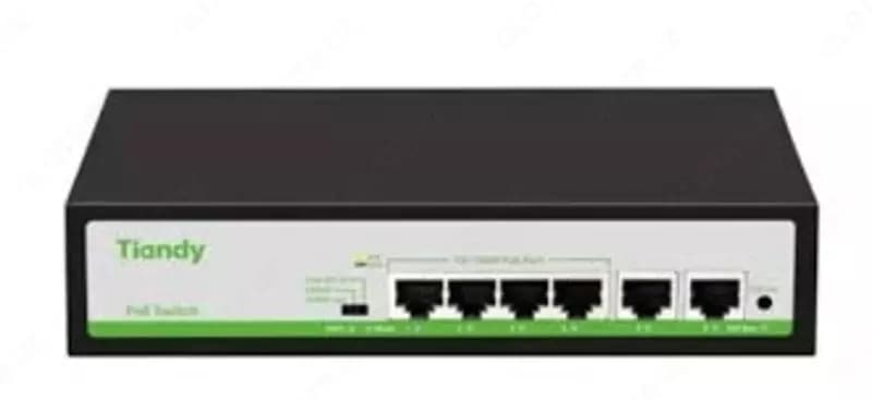Неуправляемый РоЕ коммутатор 6 портов Tiandy. TC-P3S06 Spec:F/0420/AT/55 — 2