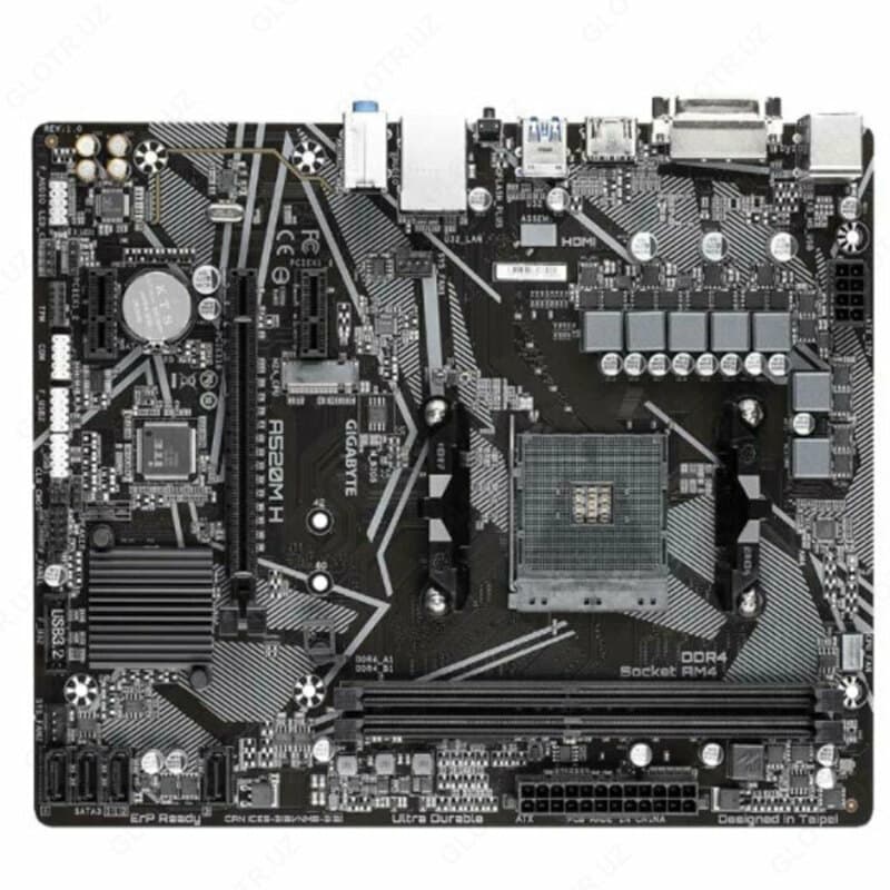 Материнская плата MB Gigabyte AMD AM4 A520M H DDR4 — 1